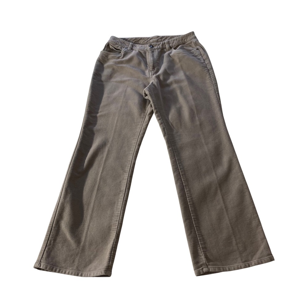 L.L. Bean Womens Corduroy Pants Size 12 Regular Fit Casual Trousers
